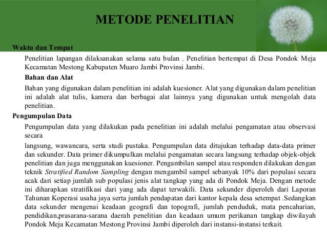 Metode Penelitian Agribisnis
