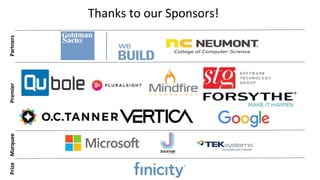 Thanks to our Sponsors!PartnersMarqueePremierPrize
 