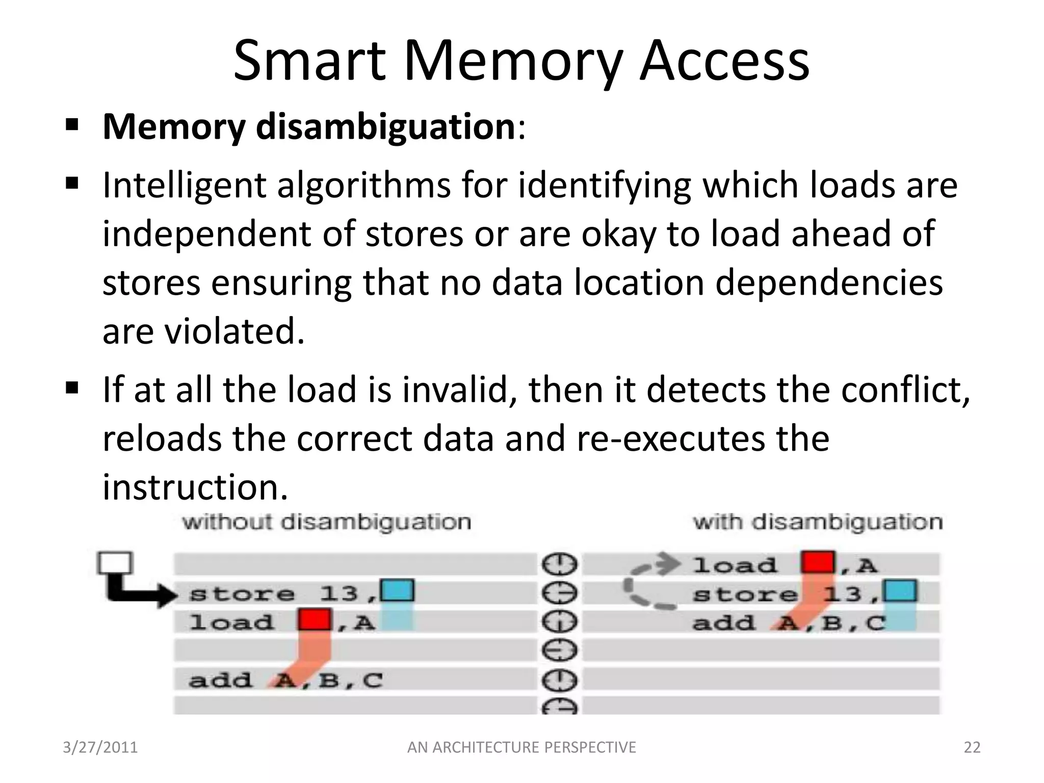 Netburst Microarchitecture3/25/20117AN ARCHITECTURE PERSPECTIVE