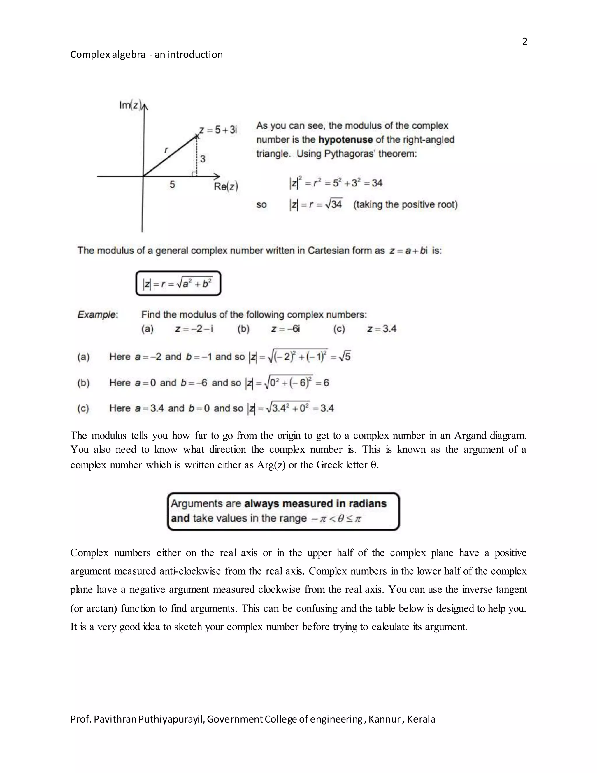 An argand diagram uses the real and imaginary parts of a complex number ...