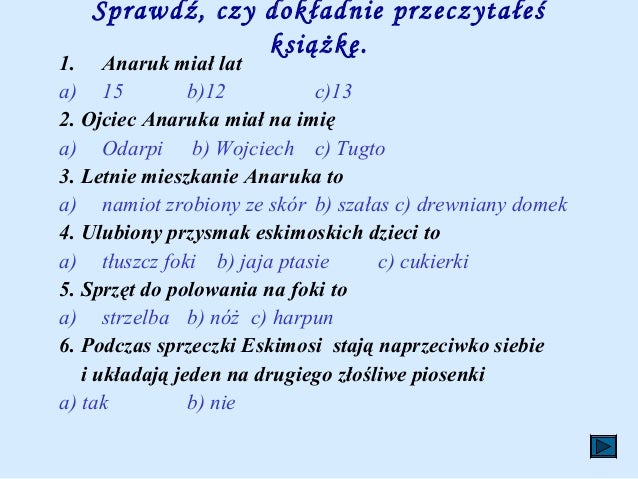Sprawdzian Anaruk Chłopiec Z Grenlandii Chomikuj