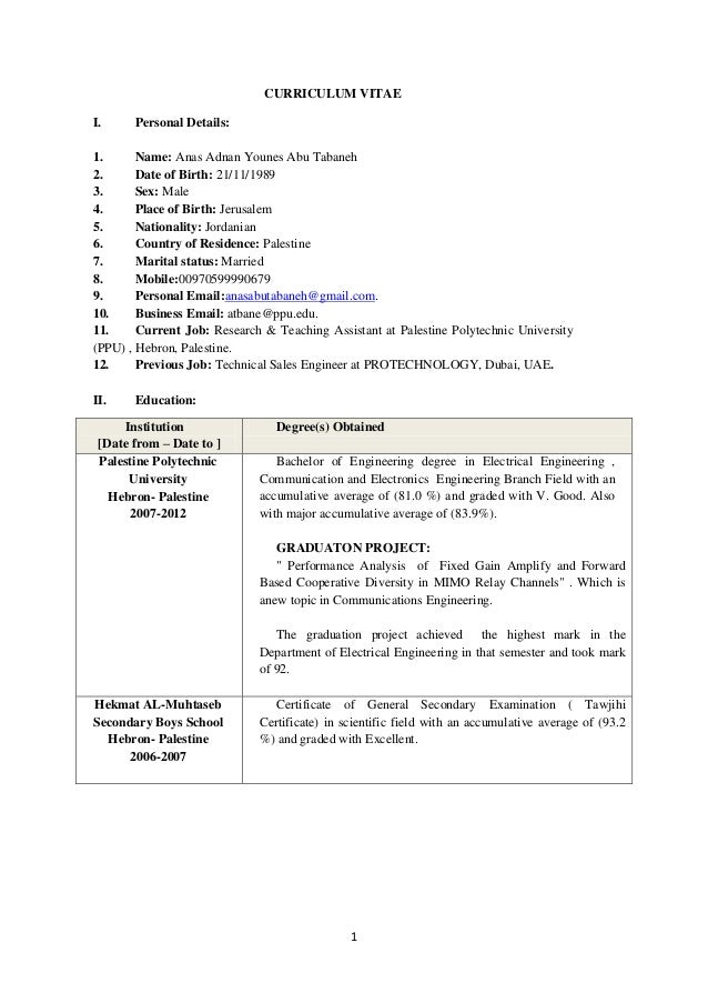 How to write a curriculum vitae picture