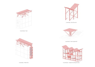 M prototype - Roof
L prototype - Roof Structure
L prototype - Public equipment
XL prototype - Collective housing structure
S prototype - Water tank
 