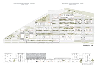 GROUNDFLOOR PLAN
LONGITUDINAL SECTION
~~~Fry-King~~~
WHAT MAKES GOOD CONDITIONS OF LIVING?
#public spaces
WHAT MAKES GOOD CONDITIONS OF LIVING?
#green spaces
 