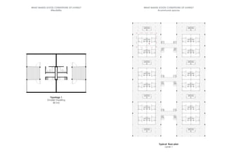 Typical floor plan
Level 1
1
Typology 1
Smaller Dwelling
80 m2
WHAT MAKES GOOD CONDITIONS OF LIVING?
#flexibility
WHAT MAKES GOOD CONDITIONS OF LIVING?
#communal spaces
 
