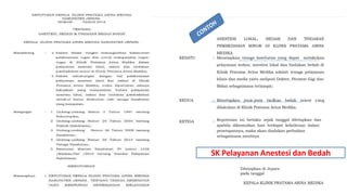 SK Pelayanan Anestesi dan Bedah
 