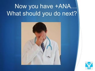 Now you have +ANA…
What should you do next?
 