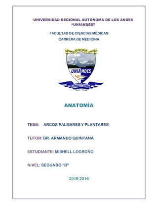 UNIVERSIDAD REGIONAL AUTÓNOMA DE LOS ANDES
“UNIANDES”
FACULTAD DE CIENCIAS MÉDICAS
CARRERA DE MEDICINA
ANATOMÍA
TEMA: ANASTOMOSIS PORTO-CAVAS
TUTOR: DR. ARMANDO QUINTANA
ESTUDIANTE: MISHELL LOGROÑO
NIVEL: SEGUNDO “B”
2015-2016
 