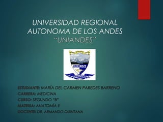 UNIVERSIDAD REGIONAL
AUTONOMA DE LOS ANDES
 