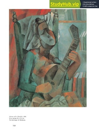 104
Woman with a Mandolin, 1909.
Oil on canvas, 92 x 72.5 cm,
The Hermitage, St. Petersburg.
 