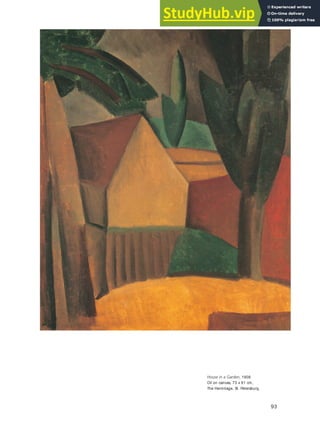 93
House in a Garden, 1908.
Oil on canvas, 73 x 61 cm,
The Hermitage, St. Petersburg.
 