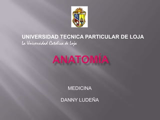 UNIVERSIDAD TECNICA PARTICULAR DE LOJA La Universidad Católica de Loja Anatomía MEDICINA DANNY LUDEÑA 