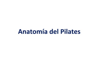Anatomía del Pilates
 