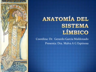 Coordina: Dr. Gerardo García Maldonado
      Presenta: Dra. Malva A G Espinosa
 