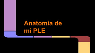Anatomía de 
mi PLE 
 