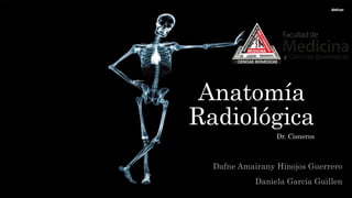 Anatomía
Radiológica
Dafne Amairany Hinojos Guerrero
Daniela García Guillen
Dr. Cisneros
 