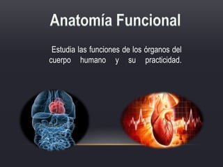Estudia las funciones de los órganos del
cuerpo humano y su practicidad.
 