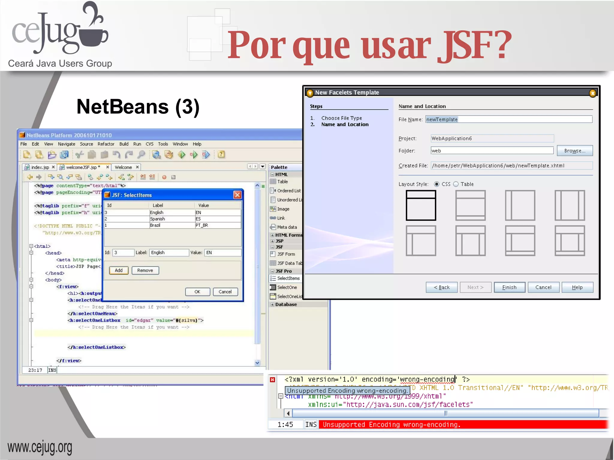 Por que usar JSF? NetBeans (3) 