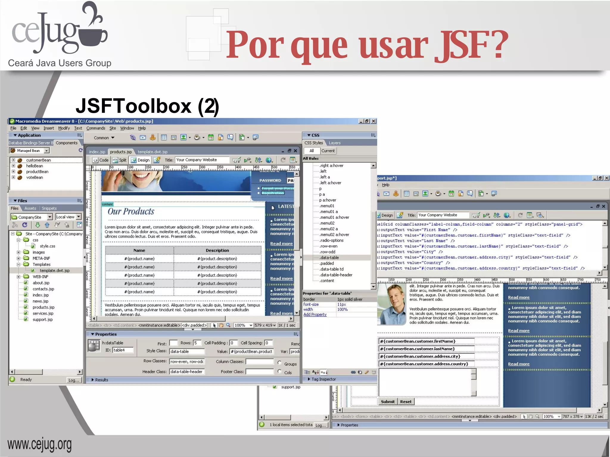 Por que usar JSF? JSFToolbox (2) 