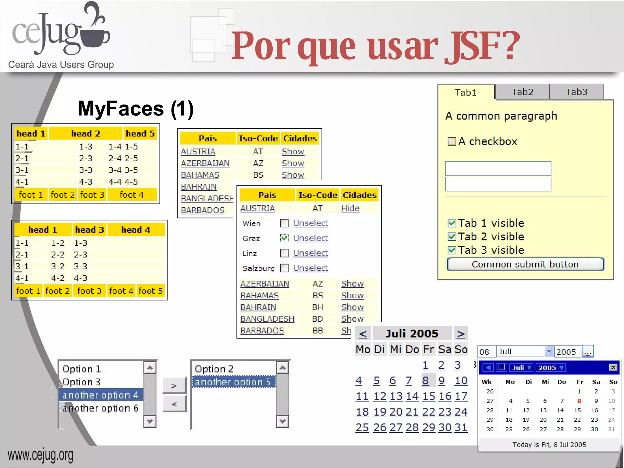 Por que usar JSF? MyFaces (1) 