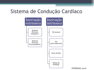 Sistema de Condução Cardíaco
(PEDROSA, 2011)
 