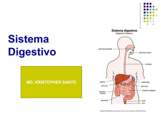 Sistema
Digestivo
MD. KRISTOPHER SANTO
 