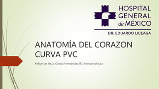 ANATOMÍA DEL CORAZON
CURVA PVC
Felipe de Jesús García Hernández R1 Anestesiología
 