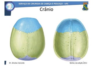 Crânio
Netter,	6a	edição	2011
7
Dr.	Jônatas	Catunda
 