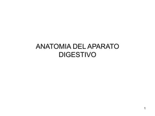 ANATOMIA DEL APARATO
DIGESTIVO
1
 