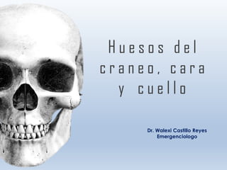H u e s o s d e l
c r a n e o , c a r a
y c u e l l o
Dr. Walexi Castillo Reyes
Emergenciologo
 
