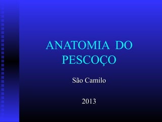 ANATOMIA DO
PESCOÇO
São CamiloSão Camilo
20132013
 