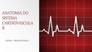 ANATOMIA DO
SISTEMA
CARDIOVASCULA
R
LAVÍNIA – MEDICINA 2018.1
 