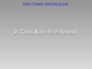 ANATOMIA BRONQUIAL Dr. Carlos Núñez Perez-Redondo 