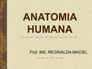 ANATOMIA
HUMANA
Prof. MS. REGINALDA MACIEL
 
