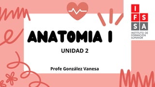 ANATOMIA I
UNIDAD 2
Profe González Vanesa
 