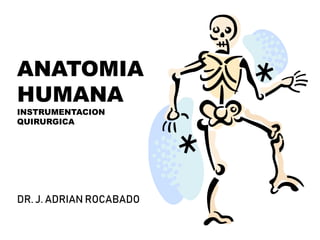 ANATOMIA
HUMANA
INSTRUMENTACION
QUIRURGICA
DR. J. ADRIAN ROCABADO
 