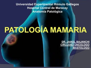 Universidad Experimental Rómulo Gallegos
Hospital Central de Maracay
Anatomía Patológica
DR. JAIKEL BAJANCHI
CIRUJANO ONCOLOGO
MASTOLOGO
 