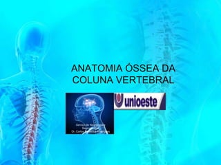 ANATOMIA ÓSSEA DA
COLUNA VERTEBRAL



    Serviço de Neurologia e
         Neurocirurgia
Dr. Carlos Frederico Rodrigues
 