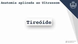 Anatomia aplicada ao Ultrassom
Tireóide
 