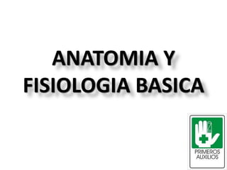 ANATOMIA Y
FISIOLOGIA BASICA
 