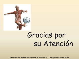 Gracias por
                   su Atención
Derechos de Autor Reservados © Richard C. Concepción Castro 2011
 