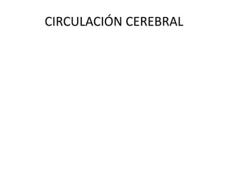 CIRCULACIÓN CEREBRAL
 