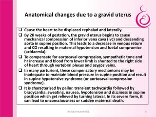 Anatomical & physiological changes in pregnancy & their clinical ...