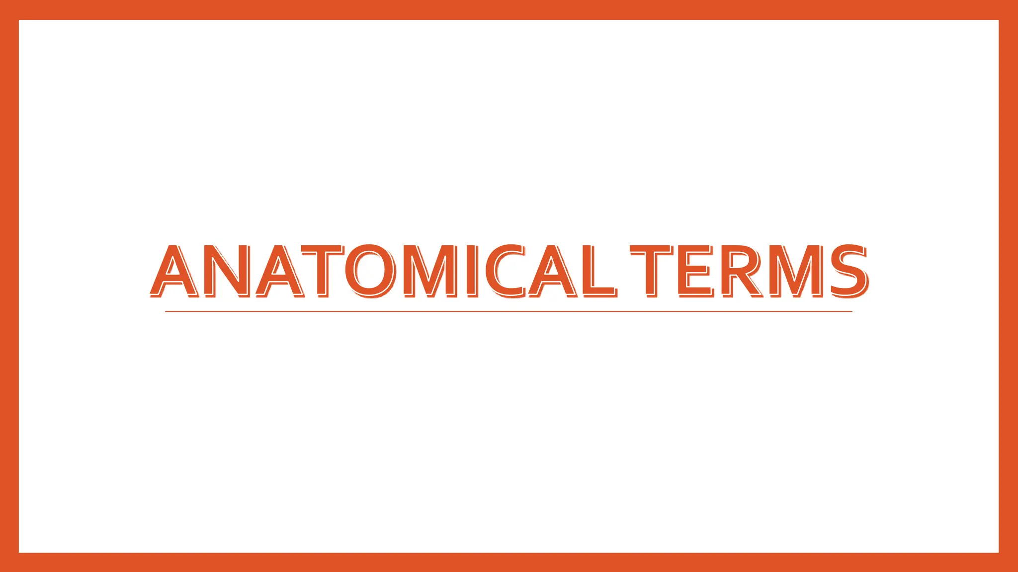 ANATOMICAL TERMS.pptx antony basic for medicos | PPTX