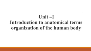 Anatomical Terms Organization of The Human Body.pptx