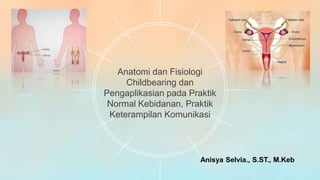 Anatomi dan Fisiologi
Childbearing dan
Pengaplikasian pada Praktik
Normal Kebidanan, Praktik
Keterampilan Komunikasi
Anisya Selvia., S.ST., M.Keb
 