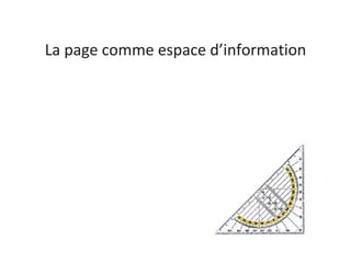 La page comme espace d’information 
