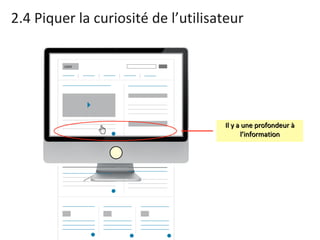 2.4 Piquer la curiosité de l’utilisateur Il y a une profondeur à l’information 