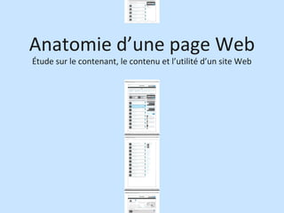 Anatomie d’une page Web ,[object Object]