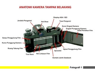 Fotografi 1
ANATOMI KAMERA TAMPAK BELAKANG
 